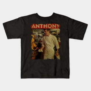 TEXTURE ART- Anthony Bourdain - RETRO STYLE Kids T-Shirt
